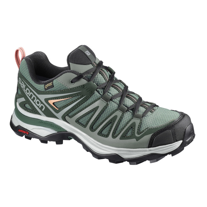 SALOMON X ULTRA 3 PRIME GTX® W Philippines - Women's Hiking Shoes - Light Green | 583941-BIR